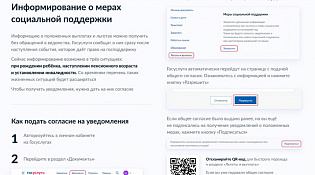 Информирование о мерах социальной поддержки.
